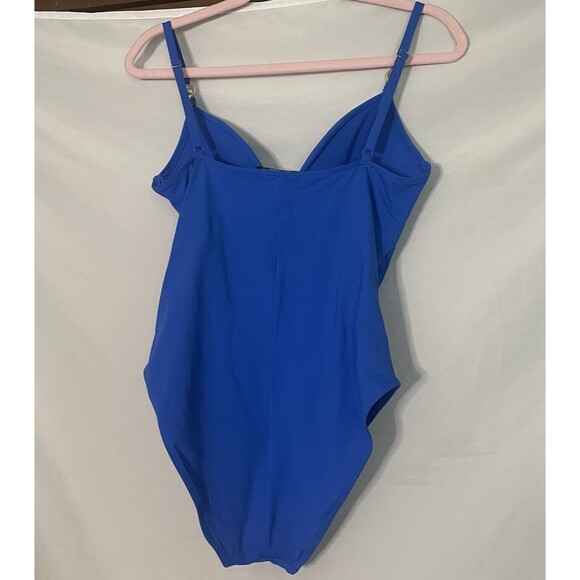 Dolcessa Swimwear Stellar Twist One-Piece Swimsuit Size Medium Blue Slimming - Picture 6 of 6
